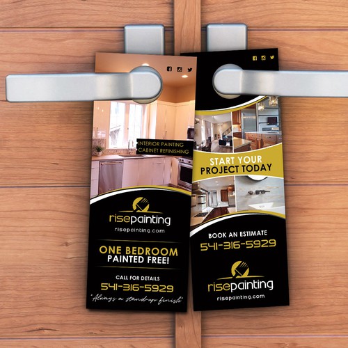 Door Hangers for Painters - Designed & Printed - FREE Shipping – Footbridge  Marketing