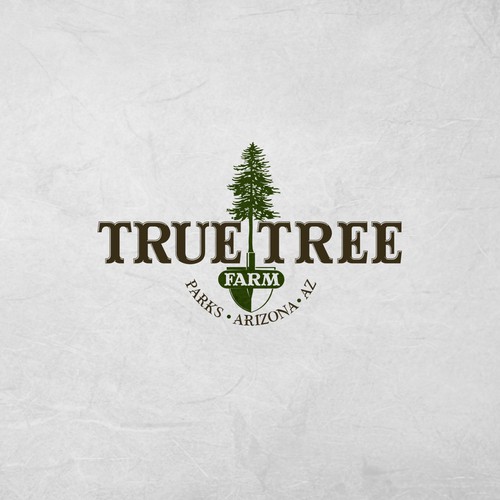 Organic logo for high elevation tree farm in Arizona. Design by Mayes