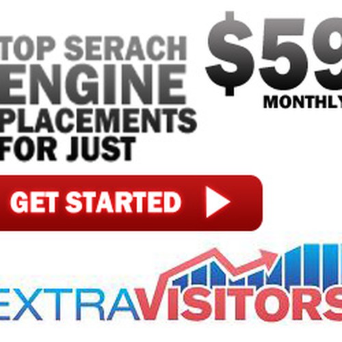 banner ad for ExtraVisitors.com Design by Rehmat Designz