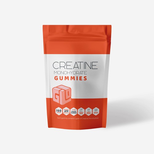Bag Design for Creatine Monohydrate Gummy brand Design by IRF°ADC