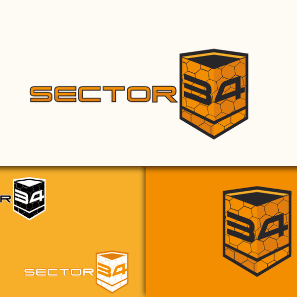 Design by Boomslang titled "Sector34 needs logo for a geek restaurant"