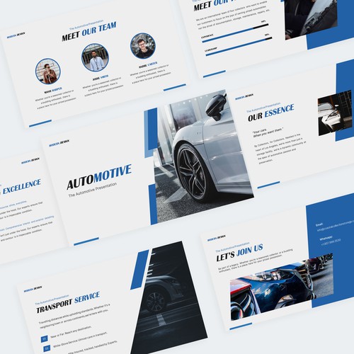 pitch deck for collector car storage & social club, PowerPoint template  contest