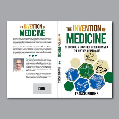 Creative book cover making the history of medicine fun, light-hearted and modern Design by Desry