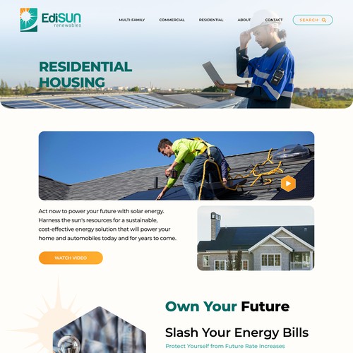 Solar Energy Website Design von win2010