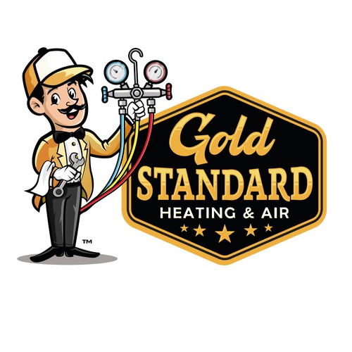 Powerful and Charming Character logo for an Heating and Air Company Design by Bezzot!design