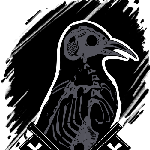 Gothic Raven tattoo Ontwerp door Thaís Rangel