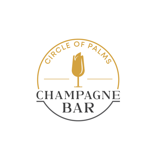 Luxury and modern Champagne Bar logo Design by drawthink