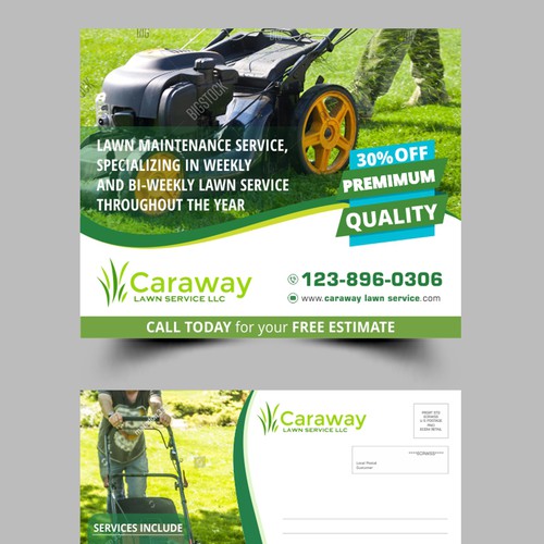 Lawn Service Postcard mailers Postcard, flyer or print contest