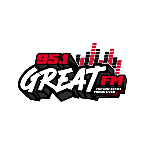 New Radio Station Logo playing Great music from the 70s, 80s, 90s and early 2000s! Design by Storiebird