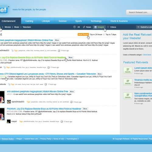 RETWEET.COM  Design von Renn