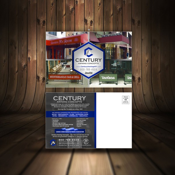 Postcard Design - NYC Awning Copany Marketing Material
