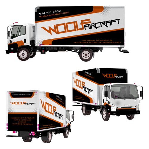 Design our box truck wrap! Design by Konstantin Graphics