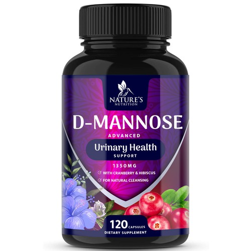 Colorful D-Mannose Design Needed for Nature's Nutrition Design by R O S H I N