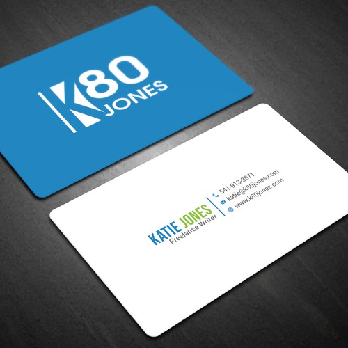 Design a business card with a millennial vibe for a freelance writer デザイン by U_Designer