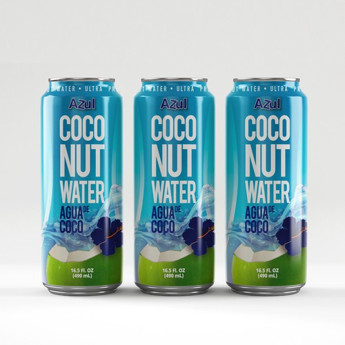 HELP CREATE A COCONUT WATER LABEL PART OF COCONUT WATER LINEUP 100% COCONUT WATER Diseño de creationMB