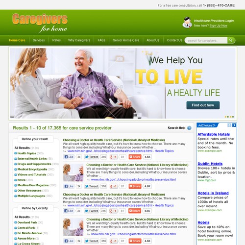 caregiversforhome.com needs a new website design Design por Debayan Ghosh