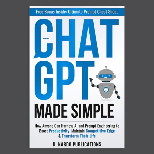 Professional Cover for BEST-SELLING BOOK about ChatGPT & AI Design by Unboxing Studio