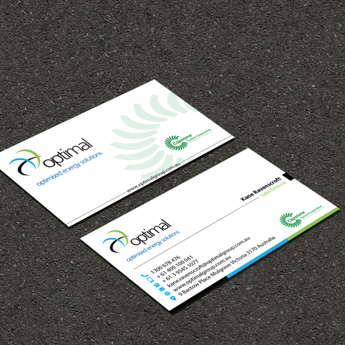 Create new business cards for Optimal Group Design by FK_Designs