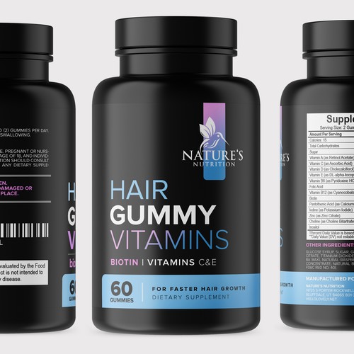 Nature's Nutrition needs a Gummy Vitamins black label Design by vitalfuerze