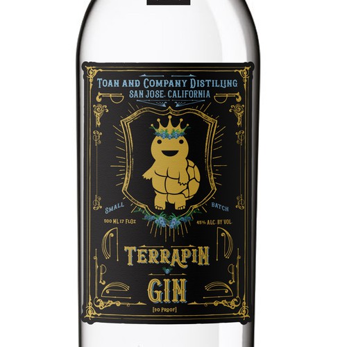 Gin Bottle Label Design by Windmill Designer™