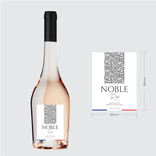 Rose Wine Label Design by nowgrid