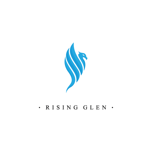 Rising Glen - bird rising from a valley logo - visionary artists welcome! Ontwerp door Sesotyo