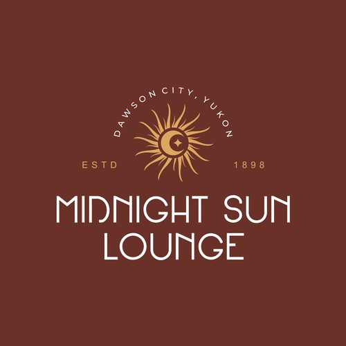 Midnight Sun Lounge logo for Dawson City, Yukon! Design by Vic People Studio