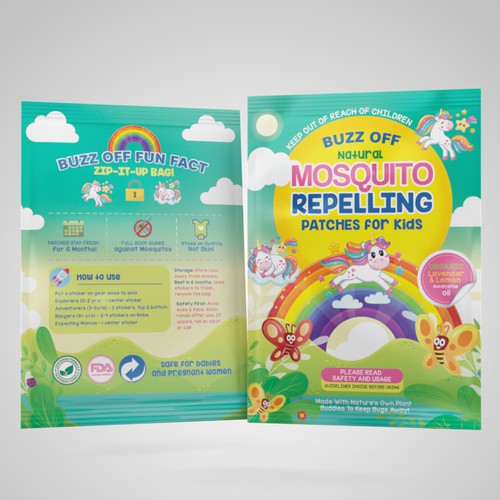 Mosquito repellent patches for Kids Design by Pice Wilf