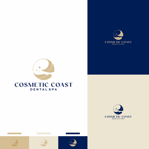 Design old money aesthetic for boutique cosmetic dental office located on the coast on NC Design by SimpleSmple™