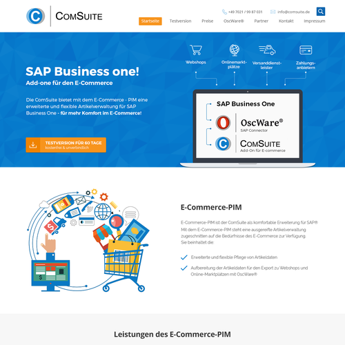 Gewinner des Wettbewerbs „Homepage-Relaunch für die ComSuite“ in der Kategorie Webseiten-Design von Pint