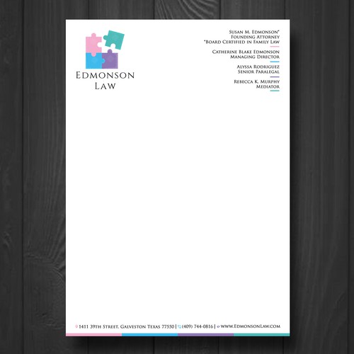 Striking New Modern Letterhead Needed for Law Firm Revival Design by PAPRI802030