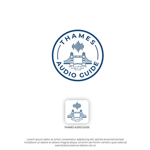 New logo for tourist audio guide of the Thames in London Design by James®