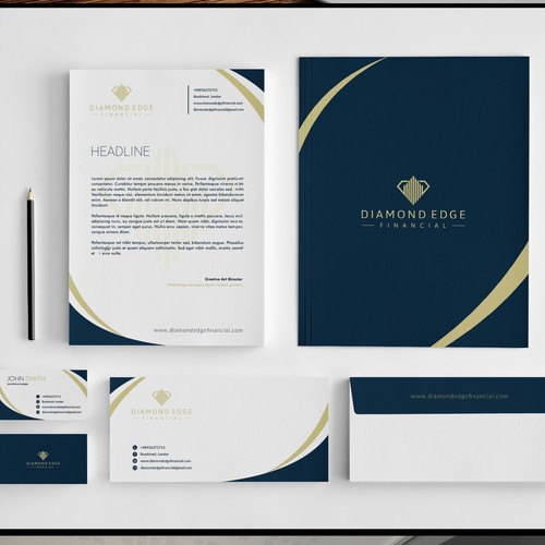 Create an elegant, understated luxury logo for Diamond Edge Financial Design by ZISSOU DESIGNS