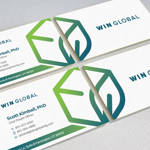 WIN Global Business Card Design Diseño de Richmore ♛