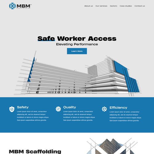 Smart, Clean, Professional - Scaffold Company Website Design by Slaviana