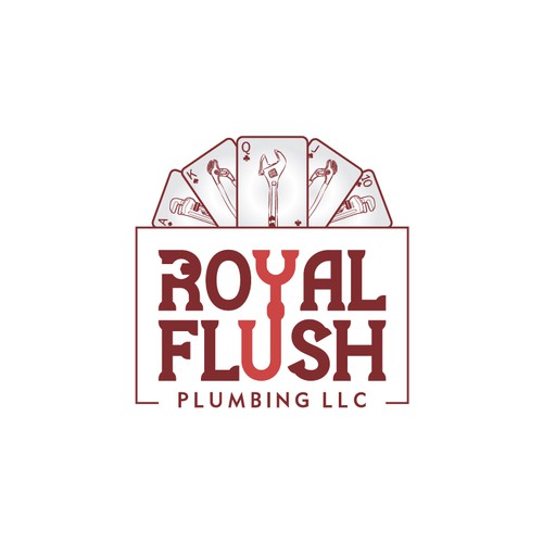 Royal Flush Plumbing Logo Diseño de Vanity Mind