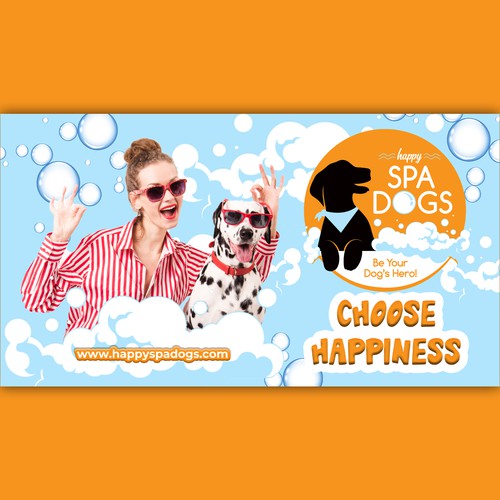 Choose Happiness Banner Design Design von The Cloud Digital