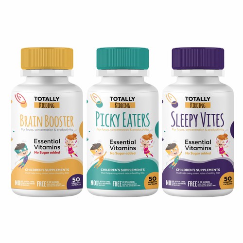 Design a Label for a Children's Vitamin Company! Design by Hiraa!