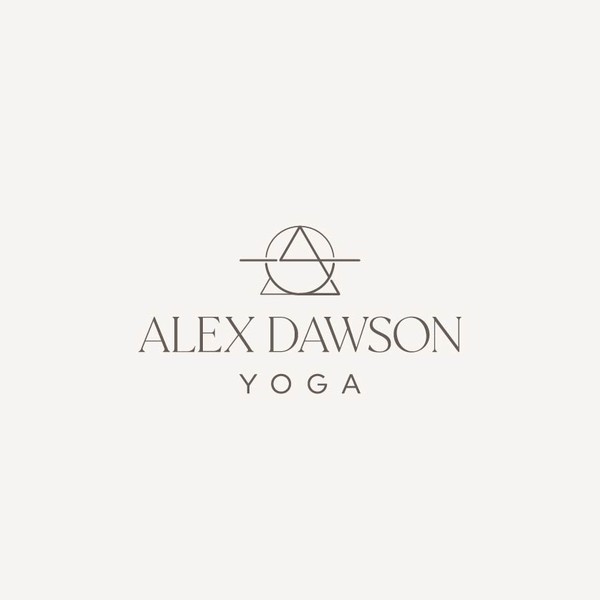 Contemporary spiritual logo for yoga teacher