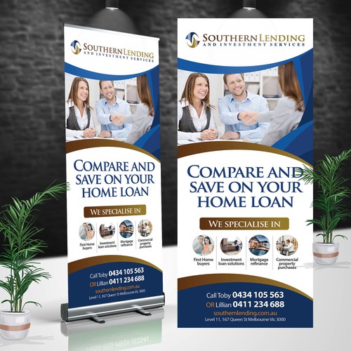 Pull up banner for successful, high performing mortgage business. Design by ideasLab°