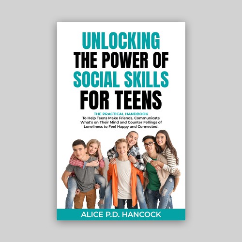 Minimalist Book cover for Teens ages 13-18 suffering from social anxiety and need to learn social skills Design por KMS Arafat