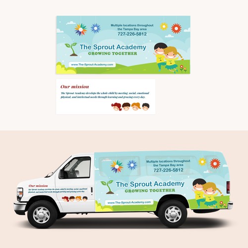 Design di 15 passenger van wrap for preschool di Godly-Student