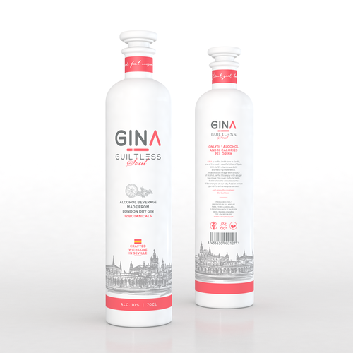 GINA - Low alcohol & calories gin Design by Han van Oss