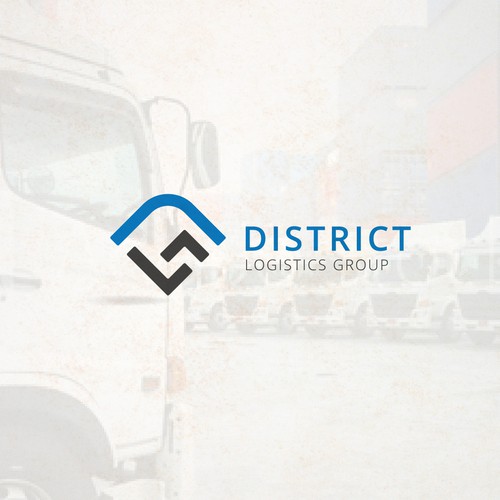 District Logistics Group logo, for automotive transport company Design by CreativeJAC