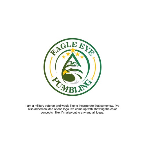 Eye catching and very marketable logo for plumbing company. The company name is Eagle Eye Plumbing Design by Simbok99Art