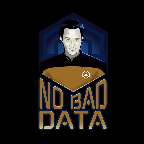 Star Trek No Bad "Data" Illustration for DataLakeHouse T-Shirt Design por Halvir