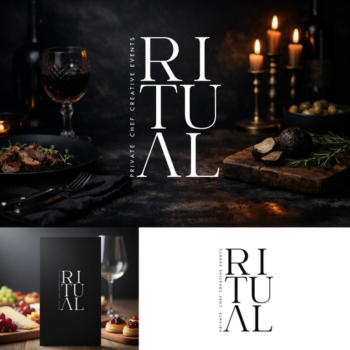 ""Design a moody logo for a Private Event Chef based in the Mountains"" winning Product label
