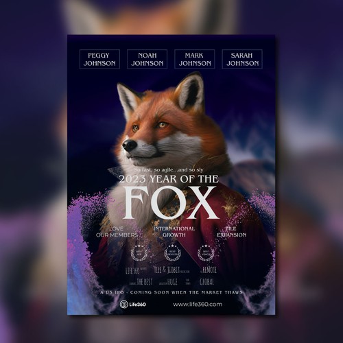 Life360 2023 Year of the Fox Poster Design by DeftArts