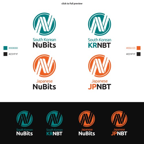 Vectorize logo and pick colors of new NuBits for South Korea and Japan Design by megawon®