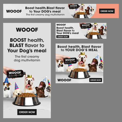 WOOOF Dog Multivitamin banner ads Design by gldesigns